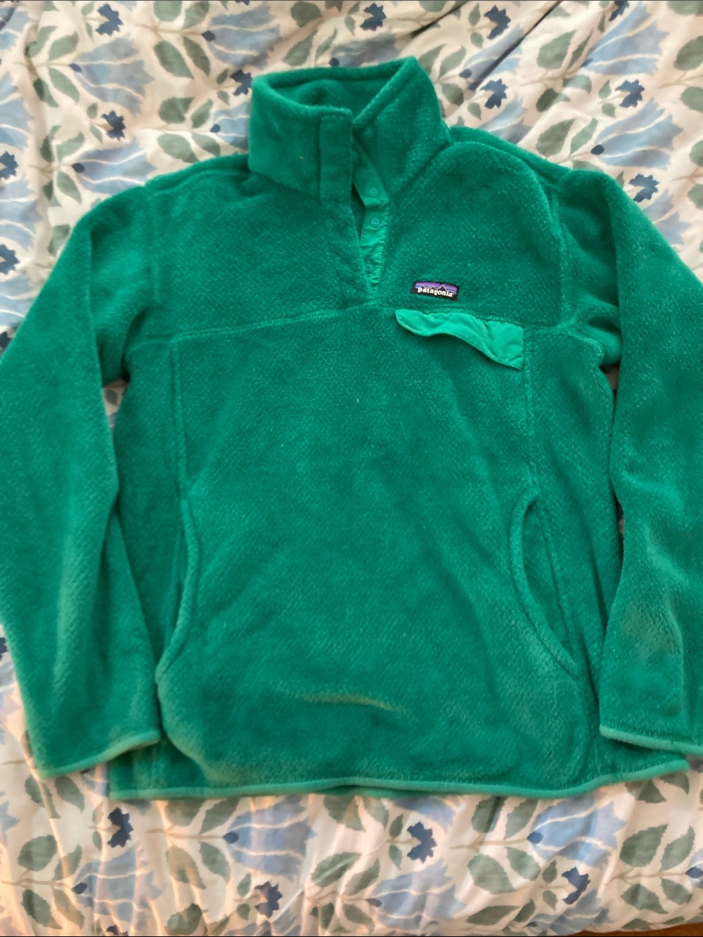 Patagonia Teal Green Snap-T Fleece Pullover